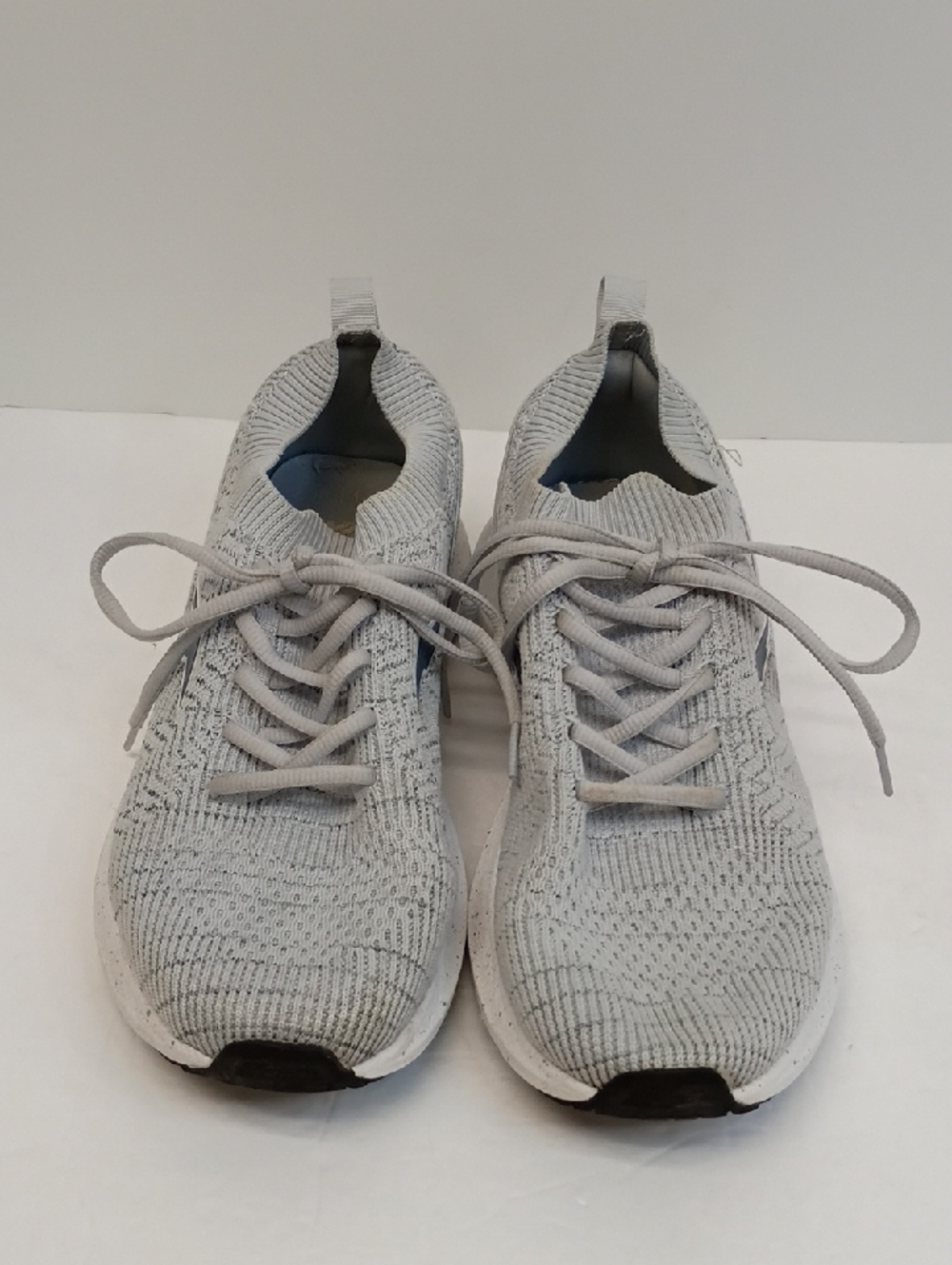 Avia Gray Knit Running Sneakers Lace Up Athletic Shoes Size 11